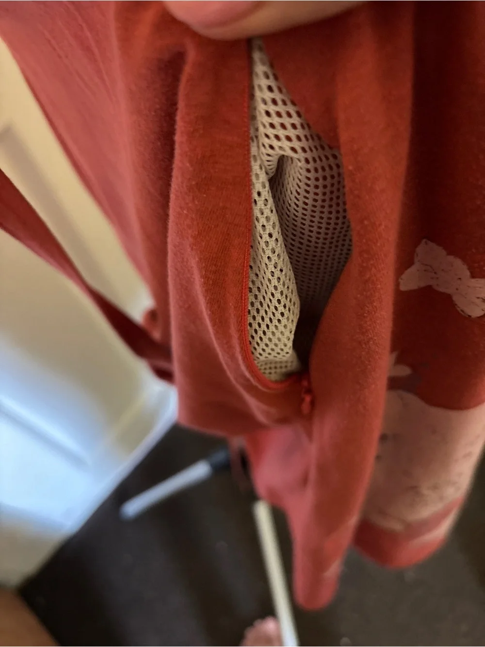 The North Face Rust Red Wrap-Style Midi Dress with Floral Accent - Picture 3 of 7